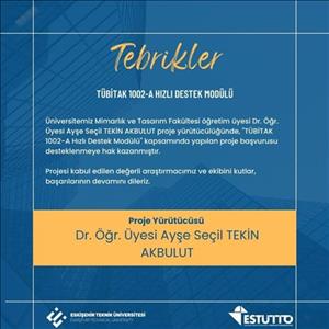 Araştırmacımız TÜBİTAK Tarafından Desteklenmeye Hak Kazandı