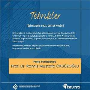 Araştırmacımız TÜBİTAK Tarafından Desteklenmeye Hak Kazandı