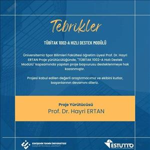 Araştırmacımız TÜBİTAK Tarafından Desteklenmeye Hak Kazandı