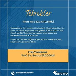 Araştırmacımız TÜBİTAK Tarafından Desteklenmeye Hak Kazandı